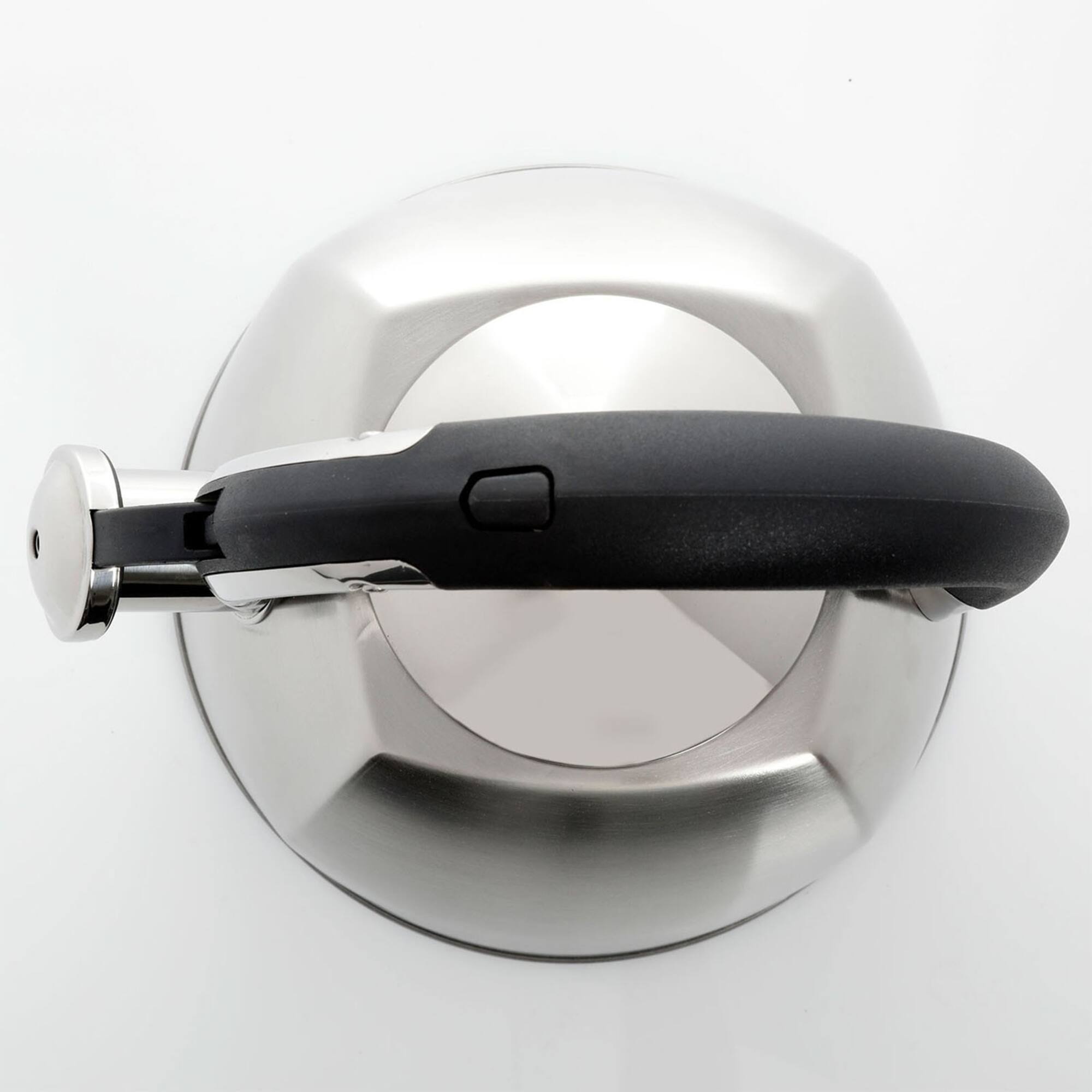 Mr. Coffee Belgrove 2.5qt. Brushed Stainless Steel Whistling Tea Kettle with Nylon Handle